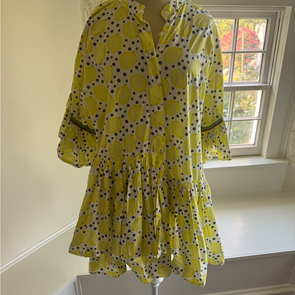 Pitusa Yellow and Black Polka Dot Garment